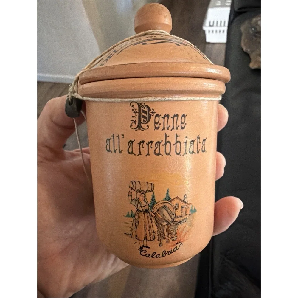 DELIZIE DI CALABRA‎ Italian Terracotta Jar Old Spices Penne Arrabbiata Calabria